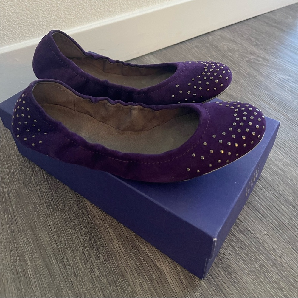 Authentic Stuart Weitzman Suede Flat Shoes, Size 7 - image 4